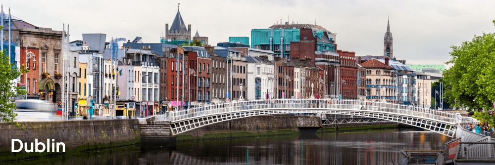 Dublin cityscape and bridge