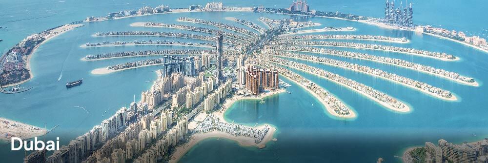 Dubai ocean and cityscape