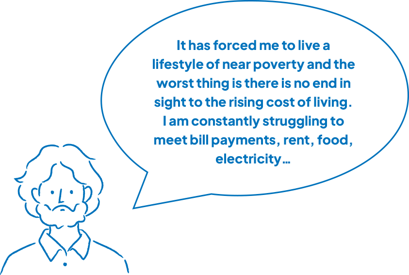 Quote from a real Australian about how the cost of living is affecting them.